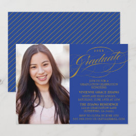 ELEGANTE INVITACIÓN DE GRADUACIÓN CON LETRA ESTILI