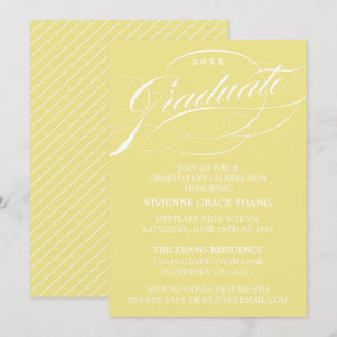 ELEGANTE INVITACIÓN DE GRADUACIÓN CON LETRA ESTILI