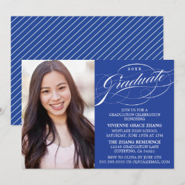 ELEGANTE INVITACIÓN DE GRADUACIÓN CON LETRA ESTILI