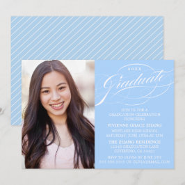 ELEGANTE INVITACIÓN DE GRADUACIÓN CON LETRA ESTILI