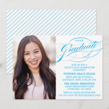 ELEGANTE INVITACIÓN DE GRADUACIÓN CON LETRA ESTILI