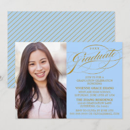 ELEGANTE INVITACIÓN DE GRADUACIÓN CON LETRA ESTILI