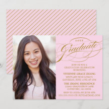 ELEGANTE INVITACIÓN DE GRADUACIÓN CON LETRA ESTILI