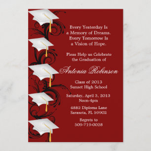 Elegante Invitación de graduación de cimarrones