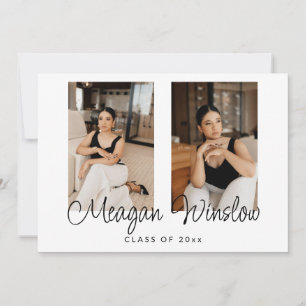 Elegante Invitación de graduación de Collage de fo