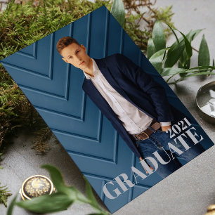 Elegante invitación de graduación de fecha de foto