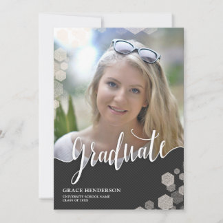 Elegante Invitación de Graduación de Foto