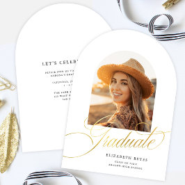 Elegante Invitación de Graduación de Foto del Arco