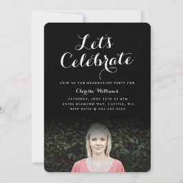 Elegante Invitación de Graduación de Guión