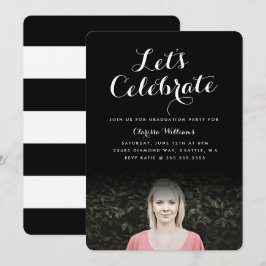 Elegante Invitación de Graduación de Guión