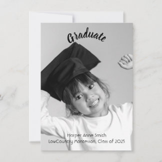 Elegante Invitación de Graduación de Jardines de I