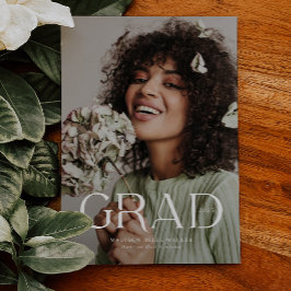 Elegante Invitación de graduación de texto de supe