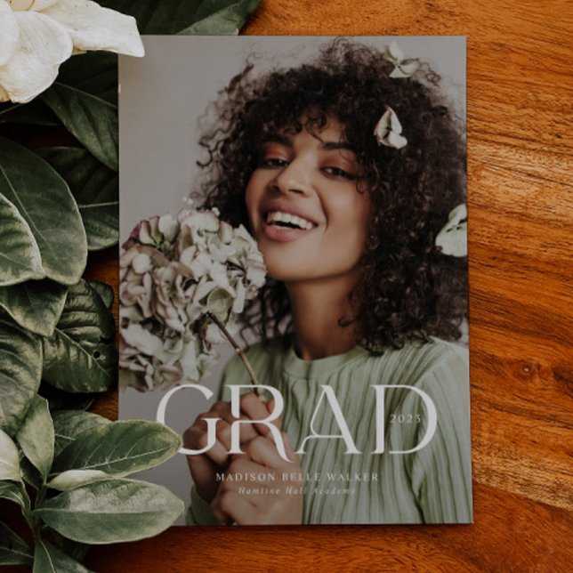 Elegante Invitación de graduación de texto de supe (Subido por el creador)