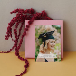 Elegante Invitación de Graduación Múltiples Fotos