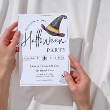 Elegante invitación de Halloween para la oficina d