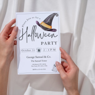 Elegante invitación de Halloween para la oficina d