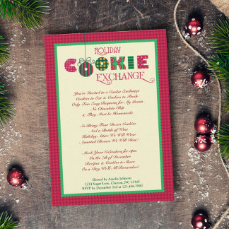 Elegante Invitación de intercambio de cookies de v