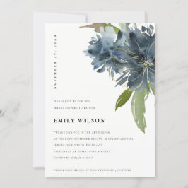 ELEGANTE INVITACIÓN DE LA DUCHA BRIDAL DE LA FLORA