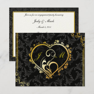 Elegante invitación de la fiesta de compromiso con