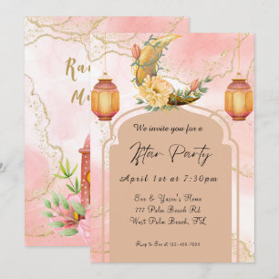 Elegante invitación de la fiesta Iftar de Ramadán