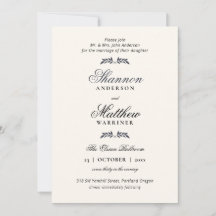 Elegante invitación de la Marina Formal