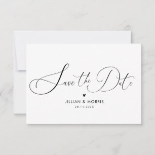 elegante invitación de letra moderna para guardar