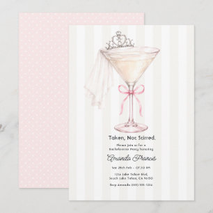 Elegante Invitación de Martini para Despedida de S