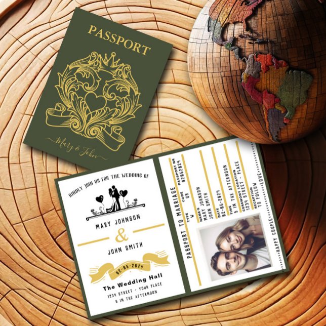 Elegante invitación de matrimonio al estilo de pas (Subido por el creador)