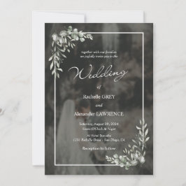 Elegante invitación de matrimonio con diseño de eu