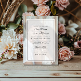 Elegante invitación de matrimonio de fotos de nado