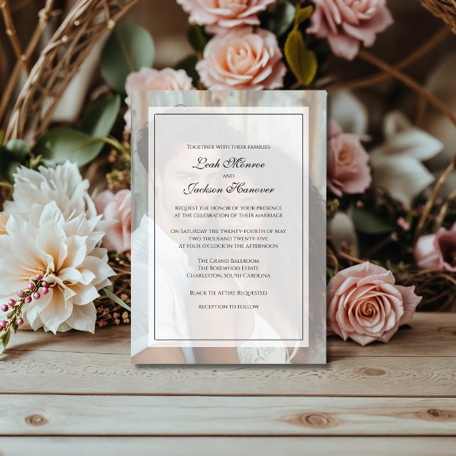 Elegante invitación de matrimonio de fotos de nado (Subido por el creador)