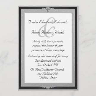 Elegante invitación de matrimonio enmarcado