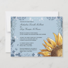 Elegante invitación de matrimonio formal floral az