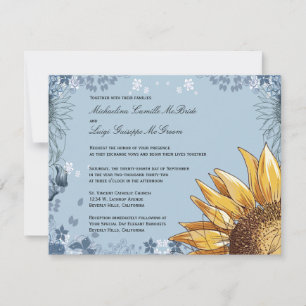 Elegante invitación de matrimonio formal floral az