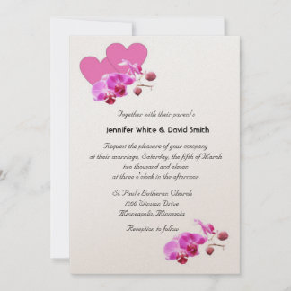 Elegante invitación de matrimonio para orquídeas