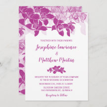 Elegante invitación de matrimonio para orquídeas m