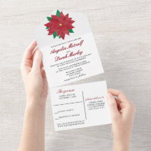 Elegante invitación de matrimonio todo en uno de P