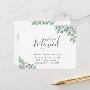 Elegante Invitación de movimiento de eucalipto azu