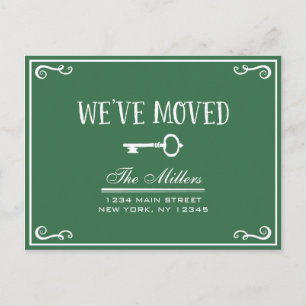 Elegante Invitación de movimiento de la llave verd