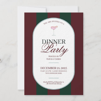 Elegante invitación de Navidad con Tartán de Cuadr