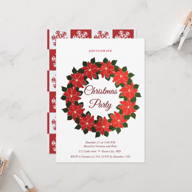 Elegante invitación de Navidades dulces (Anverso/Reverso In Situ)