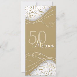 Elegante invitación de oro
