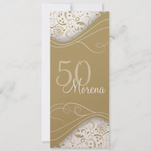 Elegante invitación de oro