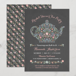 Elegante Invitación de Pizarra para Desayuno Nupci