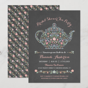 Elegante Invitación de Pizarra para Desayuno Nupci