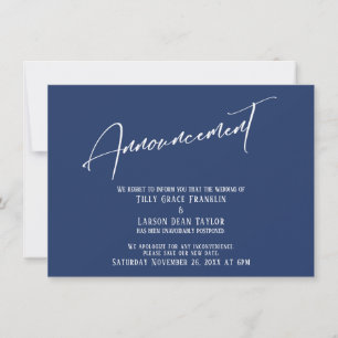Elegante Invitación de postergación de la Marina d