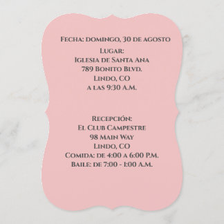 Elegante invitación de quinceañera