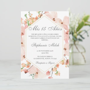 Elegante Invitación de Quinceañera