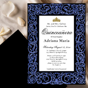 Elegante Invitación de Quinceañera con Caligrafía
