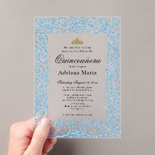 Elegante Invitación de Quinceañera Cumpleaños 15 A